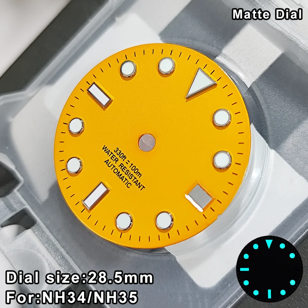 Blue Luminous Multi-Color Watch Dial Replacement - 28.5mm
