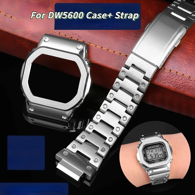 For Casio G-SHOCK metal case strap stainless steel Suit DW5600/GW-M5610/5000  GW-B5600