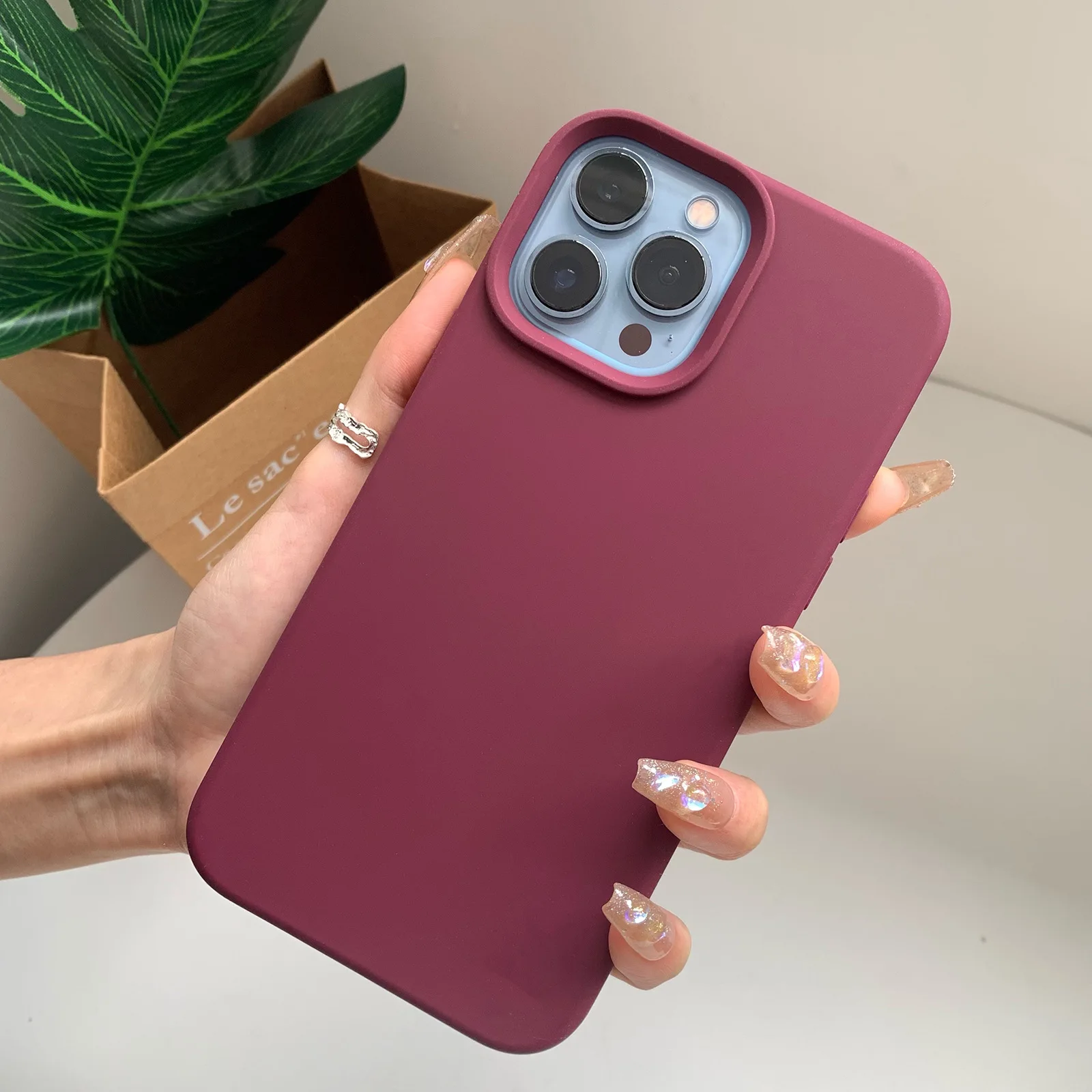 thumbnail image 1 of For iPhone 13 14 15 Pro Max Case Luxury Liquid Silicone Phone Case for iPhone 11 12 Pro Max X XR 15 Plus Camera Protection Case, 1 of 5
