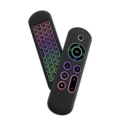 Enhanced Wireless Air Mouse with Backlit Mini Keyboard and IR Learning Remote Control (Backlight)