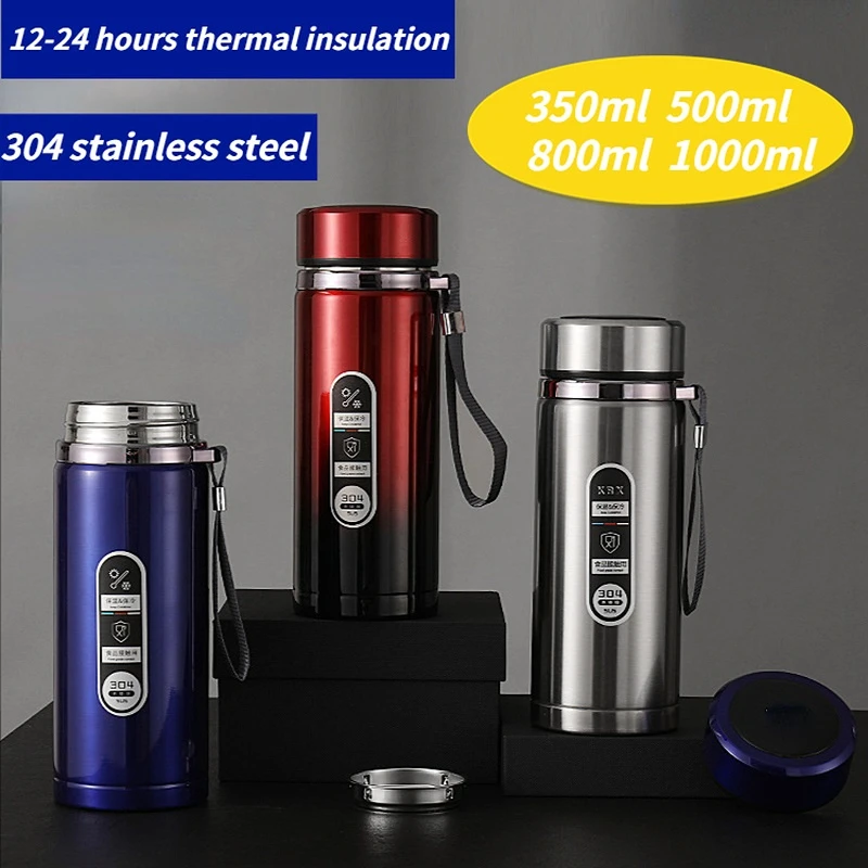 500ml 1000ml Thermos Mug Stainless Steel Tumbler Insulated Water Bottle Tea Vacuum Flask For