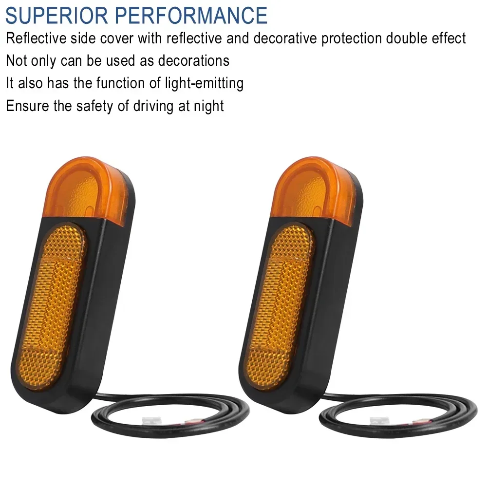 Lenker LED Blinker Licht Links und Rechts Licht für Elektrische Roller Reflektierende Riemen Dekoration Nacht Reflektor Teile – Detail 18