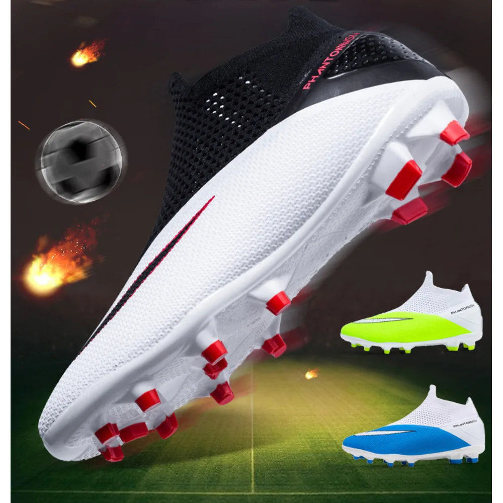 Calzini da calcio nuovi High Bang Flying in maglia soprascarpe per ragazzi e ragazze AG unghie lunghe in pelle piedi giovani studenti sportivi_voghion.com