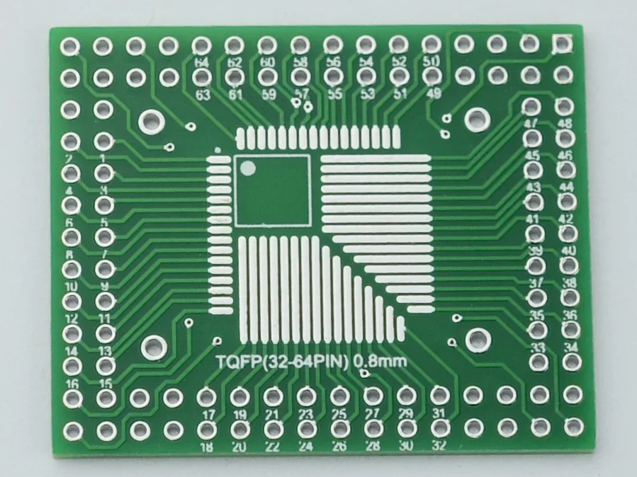 

QFP/FQFP TQFP32/44/64/80/100 LQFP Patch Turn Into 0.5/0.8mm Adapter Plate