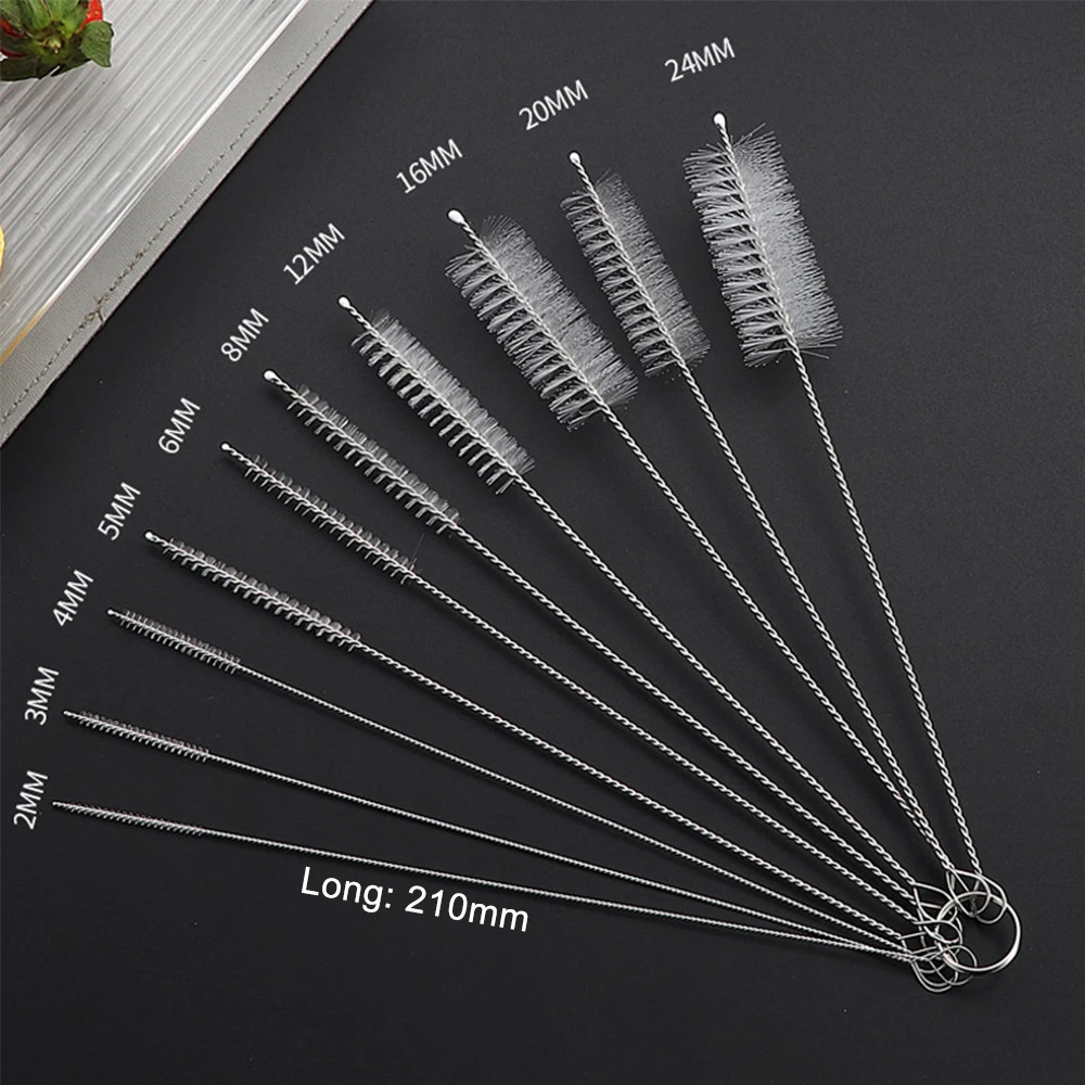 Lange Stroh Pinsel Set Nylon Lange Griff Rohr Rohr Reiniger Multi-verwenden Tasse Flasche Riss Reinigung Pinsel Kit Haushalt sauber Werkzeuge