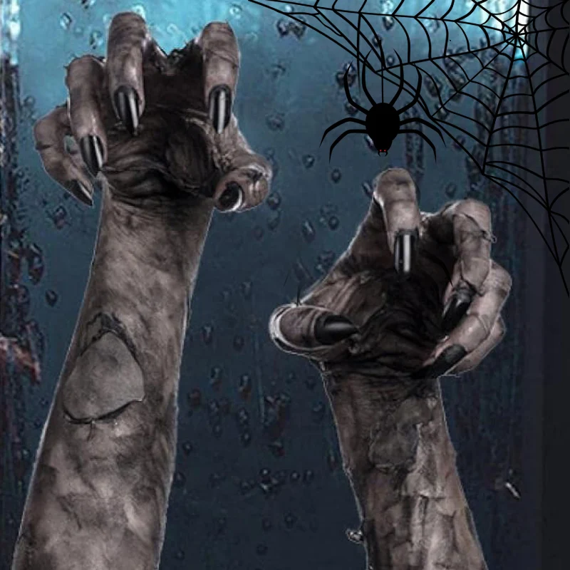 Halloween Decoration Devil Hand Wall Sticker Ghost Hand Window Sticker Halloween Party Home Bar Decorations Prank Prop Supplies