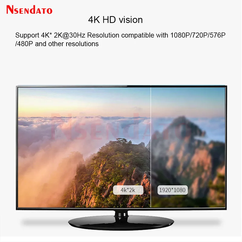 4K UHD 3D HDMI-Compatible Splitter 1X2 4K 30Hz 1 in 2 out HDMI-Compatible Switch Converter For DVD PS4 Xbox PC HDTV Monitor