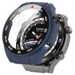 Premium Full Screen Protector Cover with Tempered Glass for WATCH Ultimate (Dark Blue)