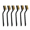 6pcs/set Mini Metal Remove Rust Brushes Brass Cleaning brushes Polishing Metal Brushes Cleaning Tools Home Kits wire brush 2