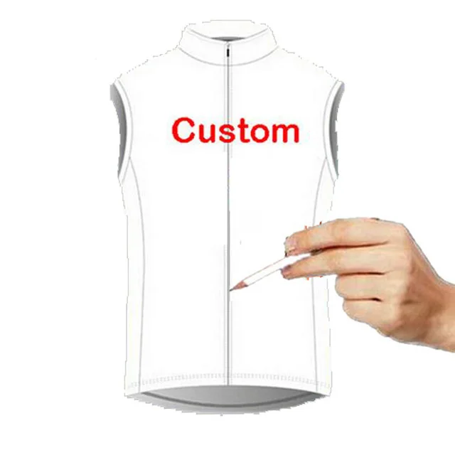 

CUSTOMIZED WINDPROOF GILET ONLY SLEEVELESS VEST ROPA CICLISMO CYCLING JERSEY WEAR SIZE XS-4XL