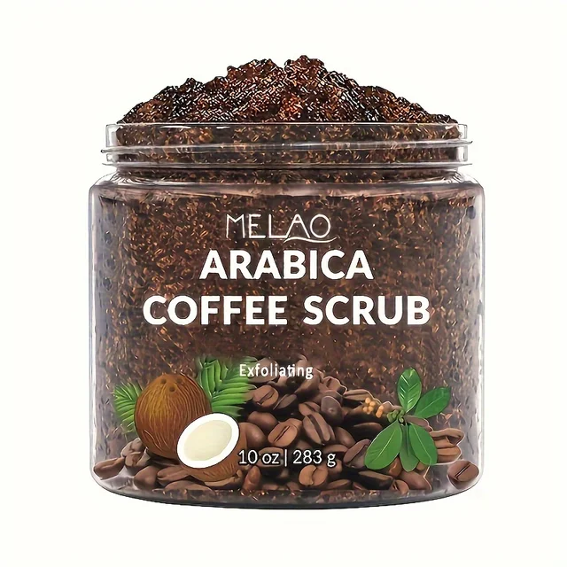 MELAO Arabica Coffee Scrub - All Natural Exfoliating Body Scrub for Skin Care Dead Sea Salt and Arabica Coffee Moisturizing 1