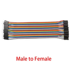 Versatile Breadboard Jumper Ribbon Cable Set - 10CM (Female to Male)