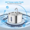 Cat Water Fountain Pet Water Dispenser for Cats Dogs Inside 1Filters&Ultra-Quiet Pump 2.2L/74oz Dog Cat Dringing Fountain 4
