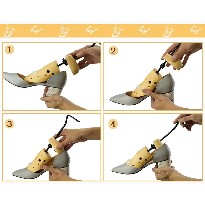 1 Piece Wood Wooden shoe trees Adjustable Shape For women and men shoes tree Professional Shoe Stretchers Pumps Boots Expander