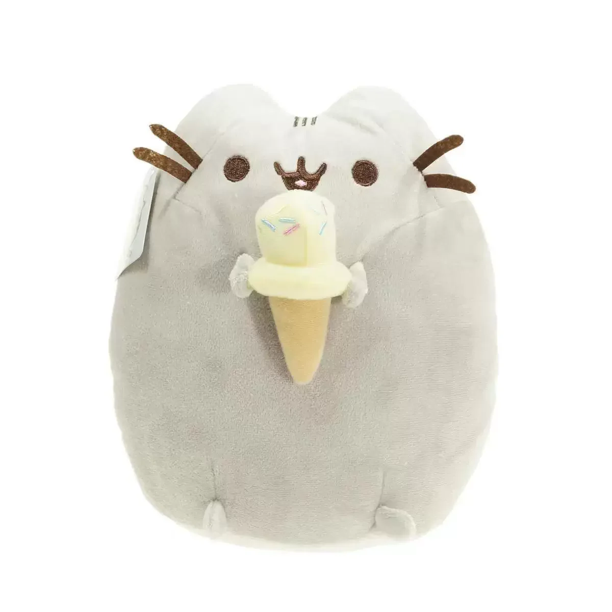 15CM Kawaii Chocolate Cookie Fat Cat Simulated Doll Plush Toy Stuffed Soft Animal White Gray Kitten Pillow Kid Girl Pet Toy Deco plush toys