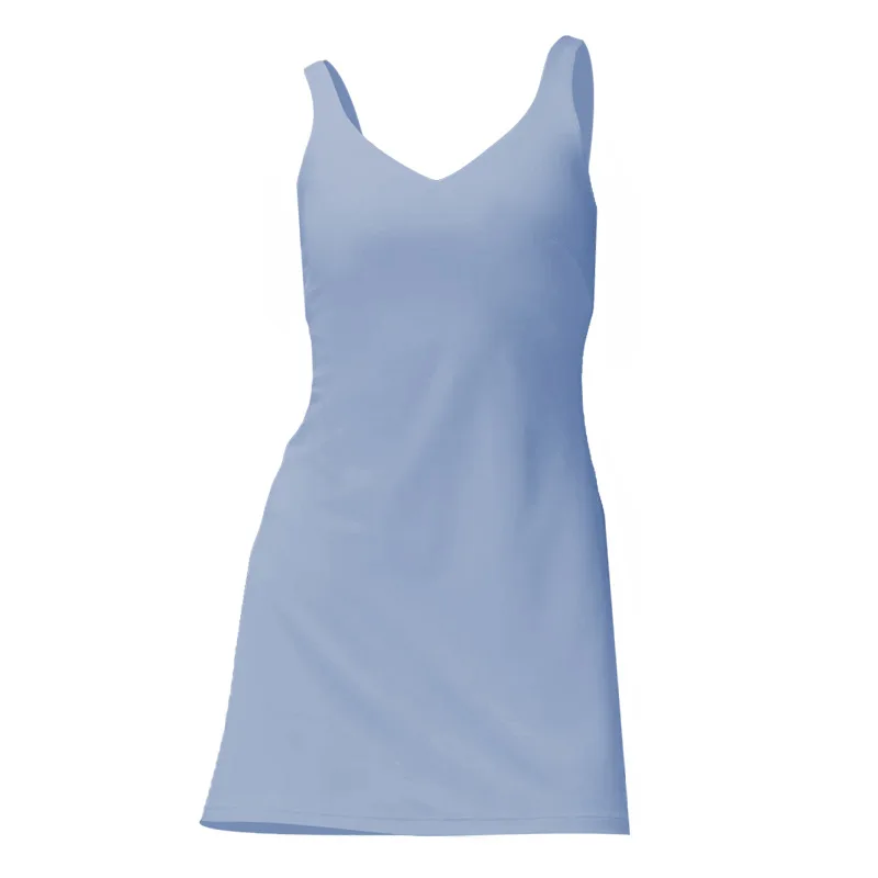 Women's Sports Dresses Short Skirts Nylon High Stretch Breathable Back Tank Short Dress Breathable Tennis Skirt