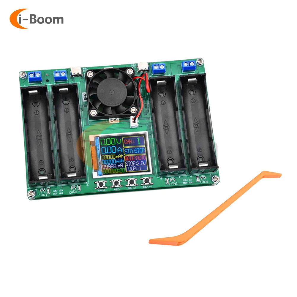 

4-Channel 18650 Lithium Battery Capacity Tester Module MAh MWh Digital Battery Power Detector Type-C Charge Discharge Board