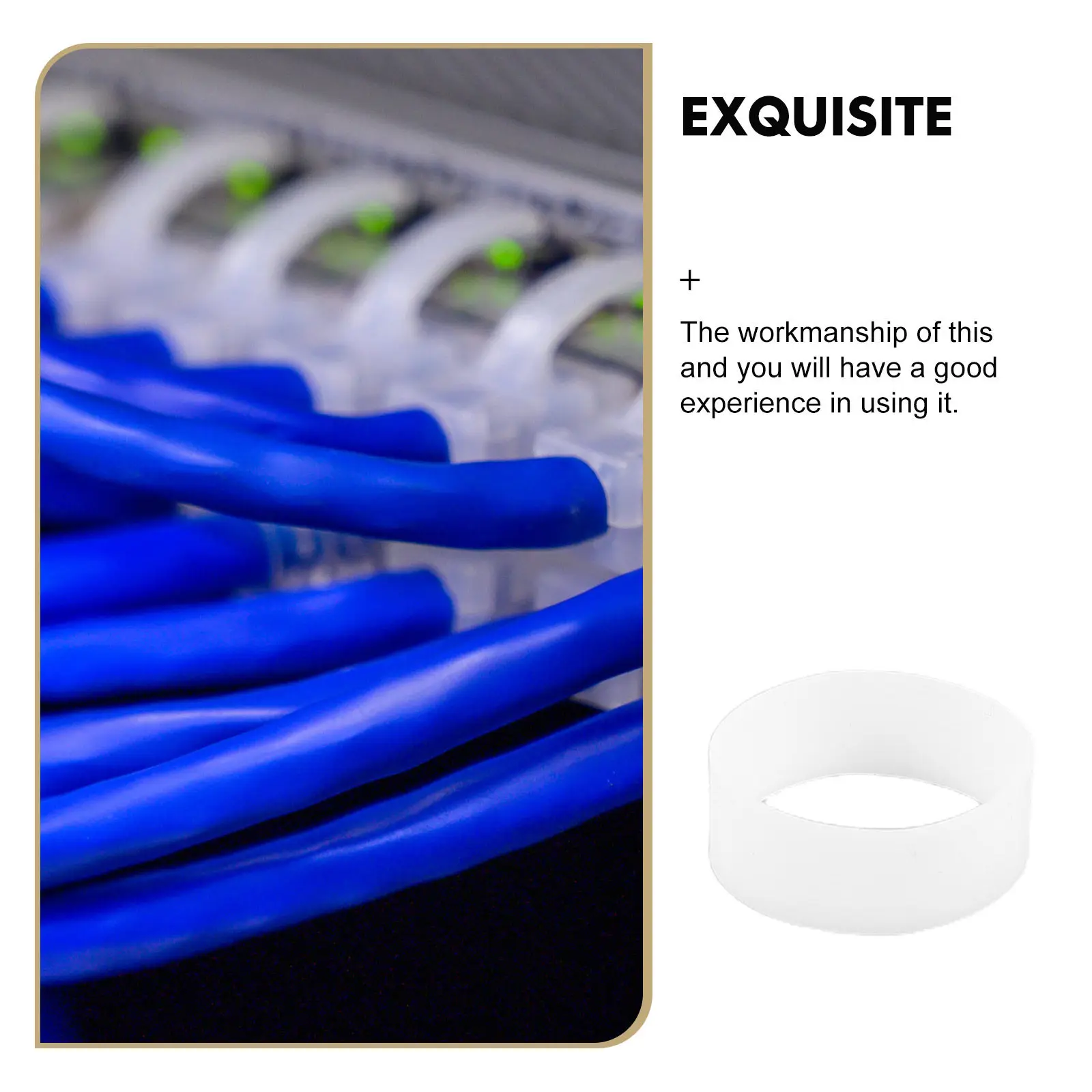 500Pcs 실리콘 케이블 타이 탄성 코드 스트랩 플랫 재사용 가능한 밴드 케이블 관리 홈 오피스 와이어 정리 도구