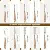 10Pcs Palette Knife Set, Stainless Steel Spatula Painting Knives, Wooden Handle Painting Pallet Knife Set for Oil Painting, Acry 2