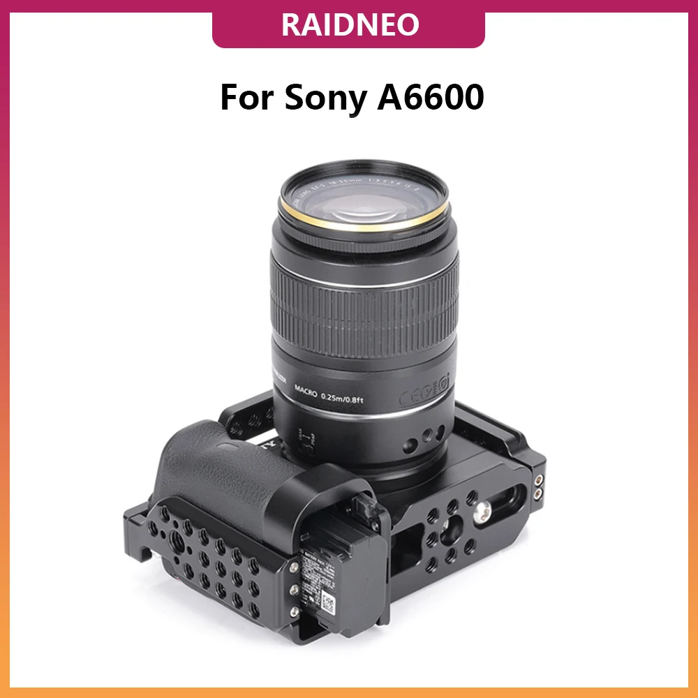 A6600 Camera Cage Rig Per Sony A6600 Custodia Protettiva Con Supporto Per Scarpe Fredde 1/4 Fori Filettati Per Luce Flash Del Microfono