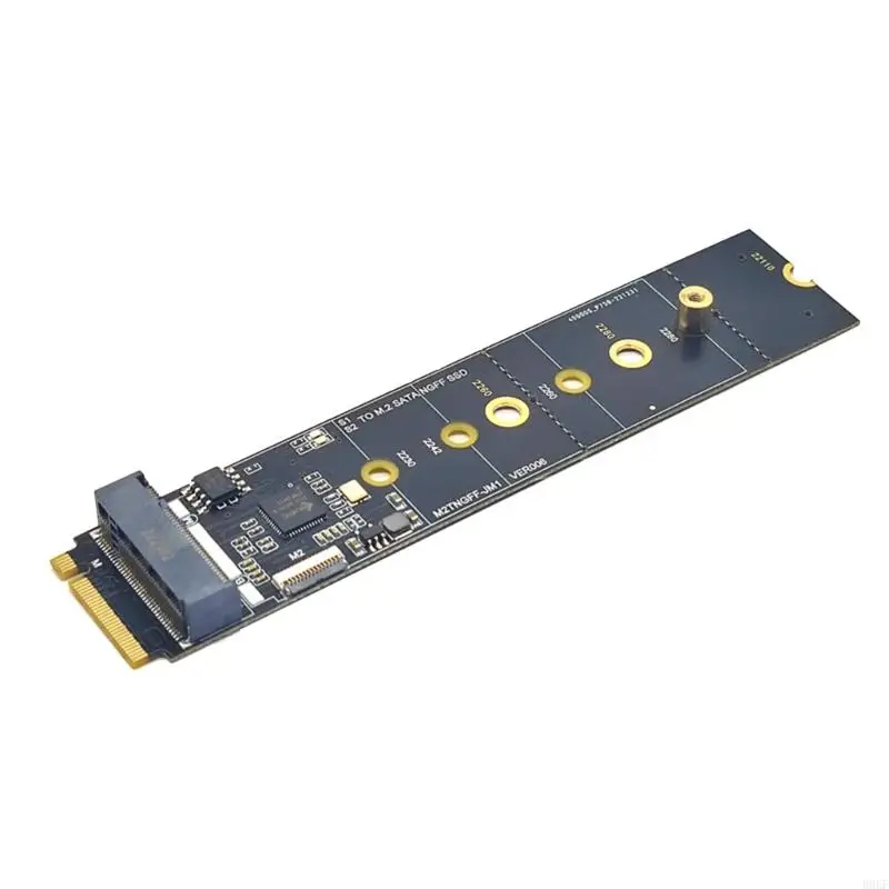 B0KF NGFF NVME to SATA3.0 6Gbps Card Adapter M.2 Key-M PCIE NVME to Expanion Card Riser Converter JMB582 PCIE
