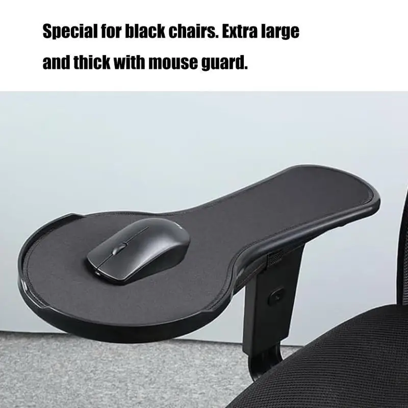 Computer Chair Mounted Mouse Pad Platform Ergonomic Wrist Support Tray thumbnail 7