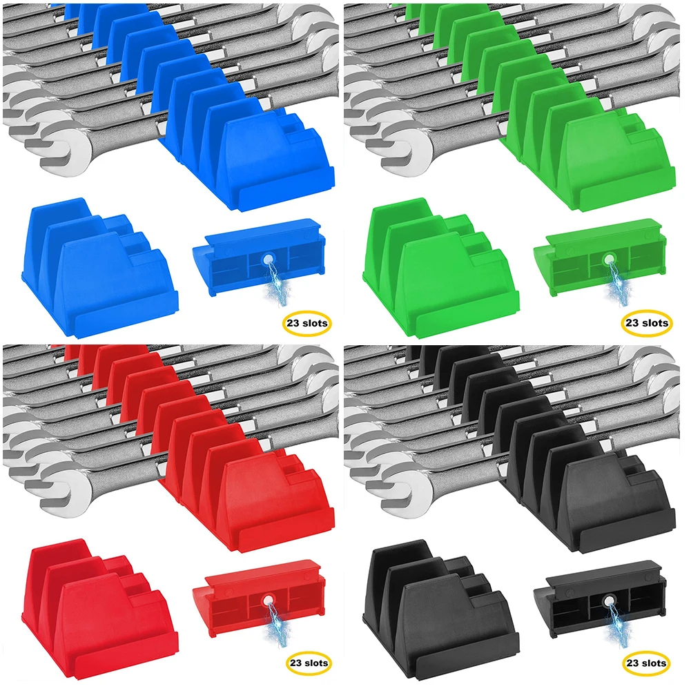 23Pcs Modular Wrench Organizer Practical Portable Tool Storage Rack Wrench Rack for Tool Drawer Storage Easy To Install
