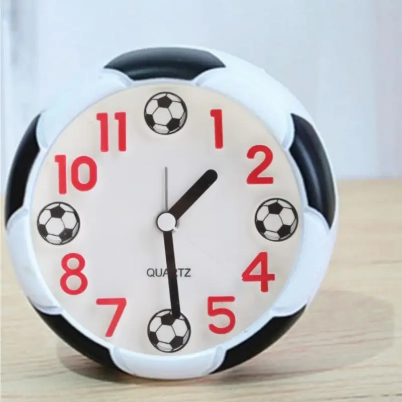 H7BF Desktop Soccer Ball Alarm Clock Decorative Football Ball Shaped Alarm Clock For Bedsides Bedroom Birthday Fans Gift 5