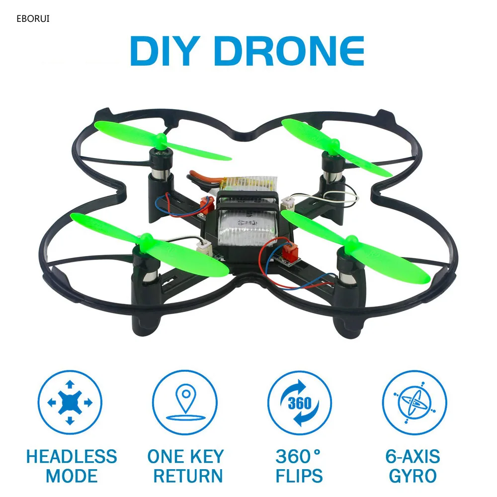 EBORUI-H2 RC 드론, 2.4G 접이식 드론, 와이파이, FPV, 4K HD..