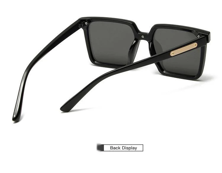 2023 neue, heiß verkaufte, quadratische Sonnenbrille mit großem Rahmen für Straßenaufnahmen und Urlaub, hochwertige, schlichte Sonnenbrille, modisches Mädchen_voghion.com