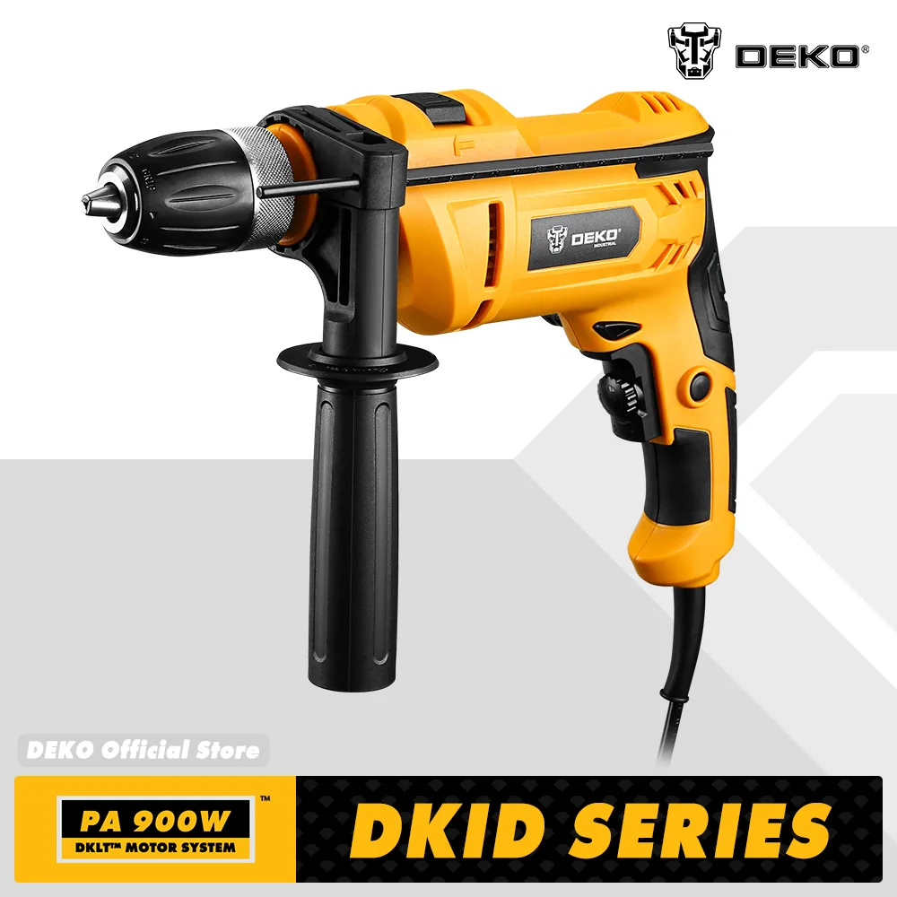 

DEKO NEW DKID13XL65G 220V Electric Impact Drill 2 Functions AC Cordless Drill Screwdriver for Home DIY Power Tool