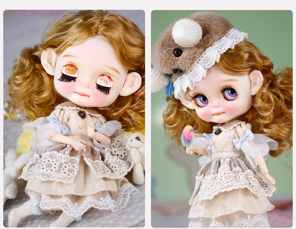 Penelope - Premium Custom Neo Blythe Doll with Blonde Hair, White Skin & Matte Cute Face 8