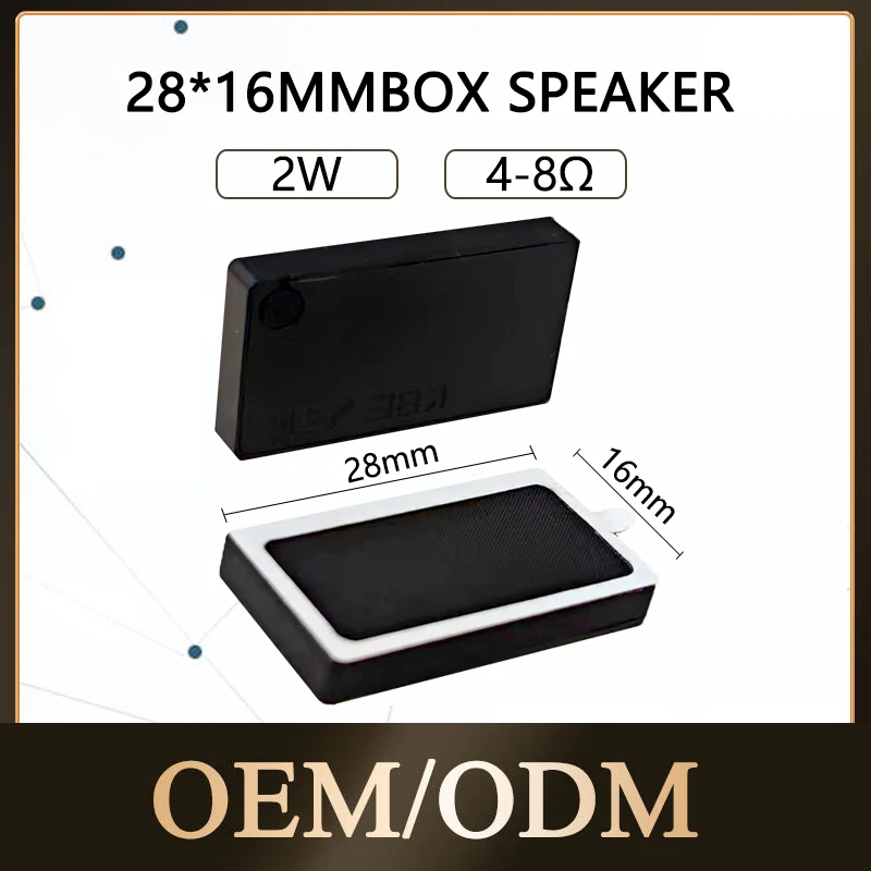 28x16mm 8Ω 2W 박스 스피커 스마트 잠금 장치 인터콤 POS 기기 출석 기록 장치용 미니 직사각형 라우드 스피커