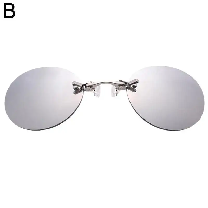 4Colors Clip On Nose Glasses Round Rimless Matrix Morpheus Sunglasses Mini Frameless Vintage Men Eyeglasses - Image 9