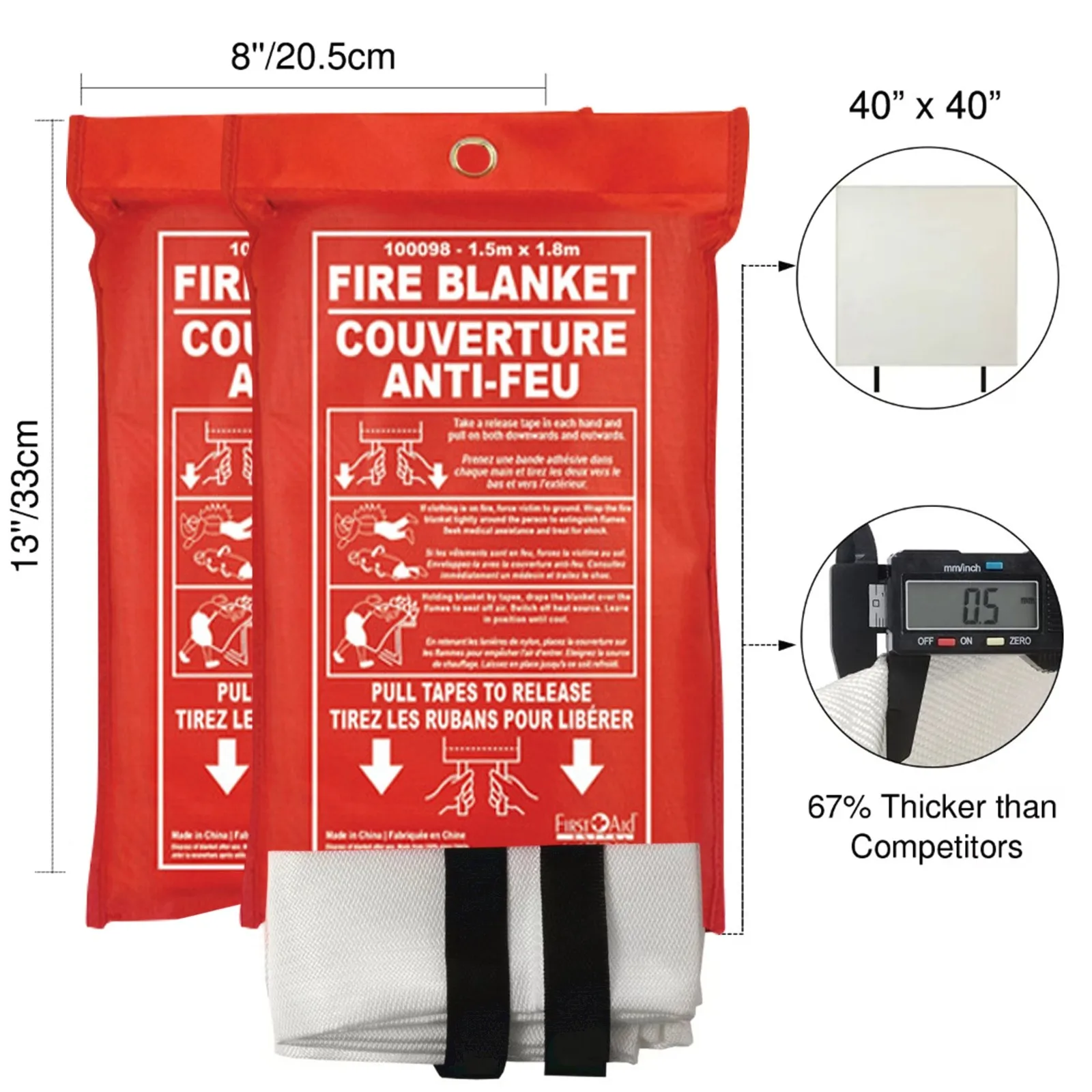 1.0M&times;1.0M Household Emergency Fire Blanket Fighting Fire Extinguishers Glass Fiber Flame Retardant Cloth Escape Safety Cover fire blanket