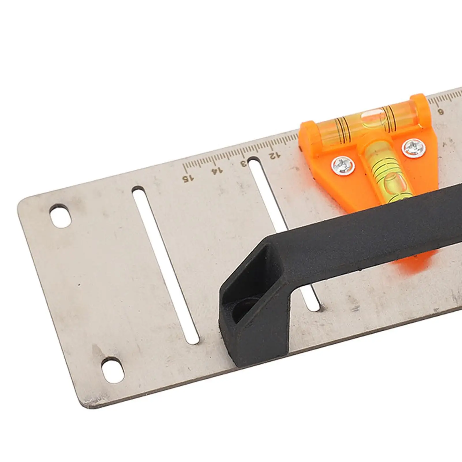 Stainless Steel Level Measuring Ruler Construction Tool Marking Positioning Slot Template