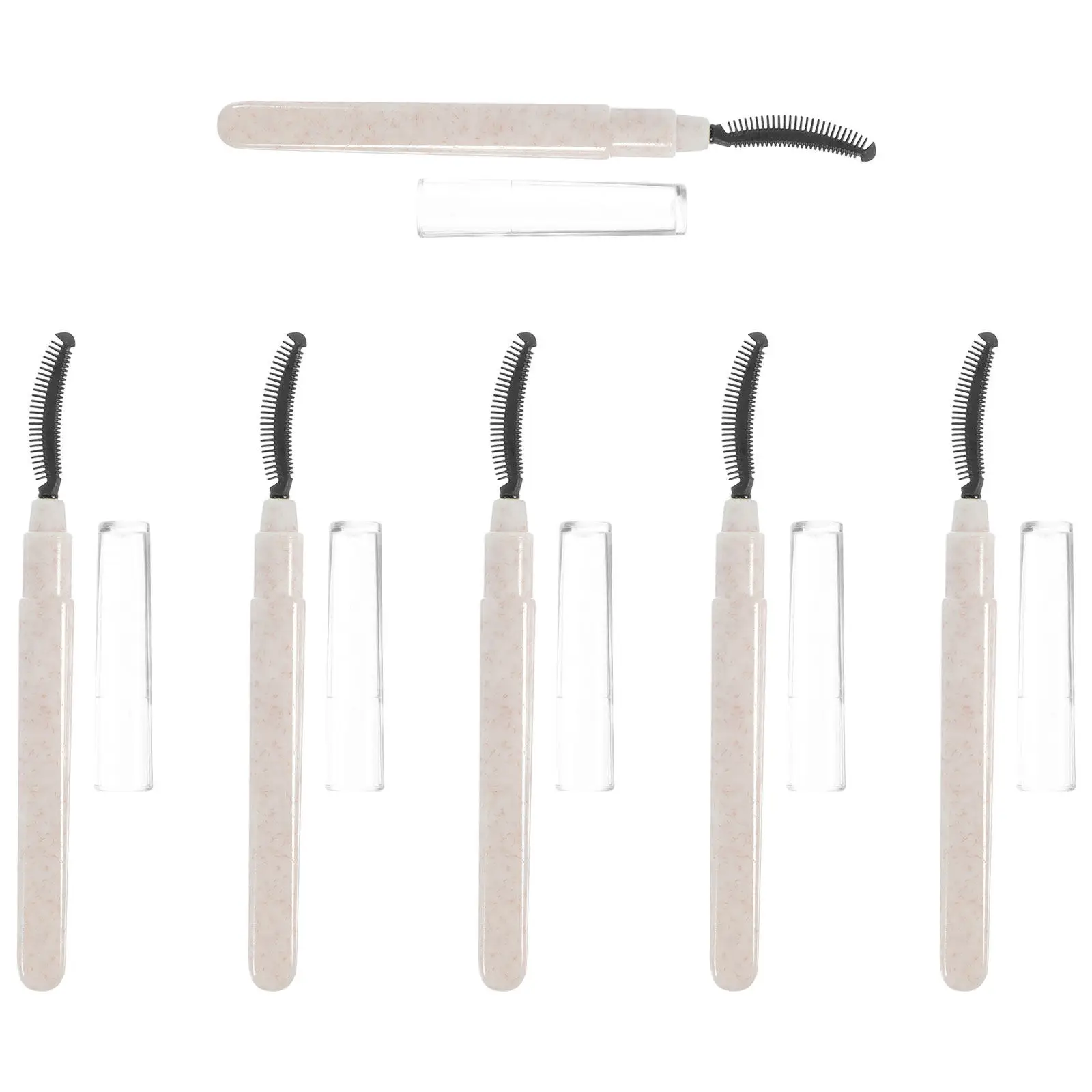 6Pcs 마스카라 적용을 위한 경량 재사용 가능한 속눈썹 브러쉬 세트 속눈썹 분..