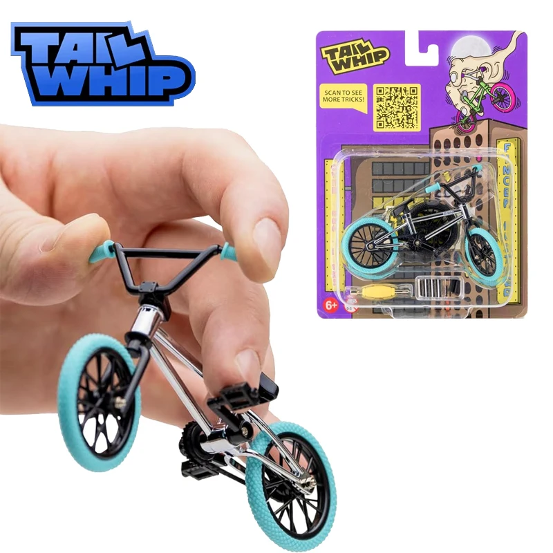 TAILWHIPProfessionalFingerBMXTechDeckSilverChormeMiniMetal