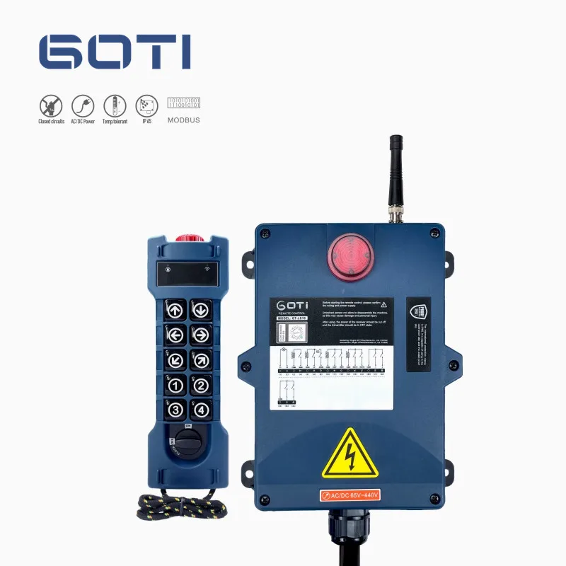 

GT-LS10 Industrial Radio Wireless Crane Hoist Remote Control 10Single Switch Channel Replace UTING F24-10S TELEcontrol TELECRANE
