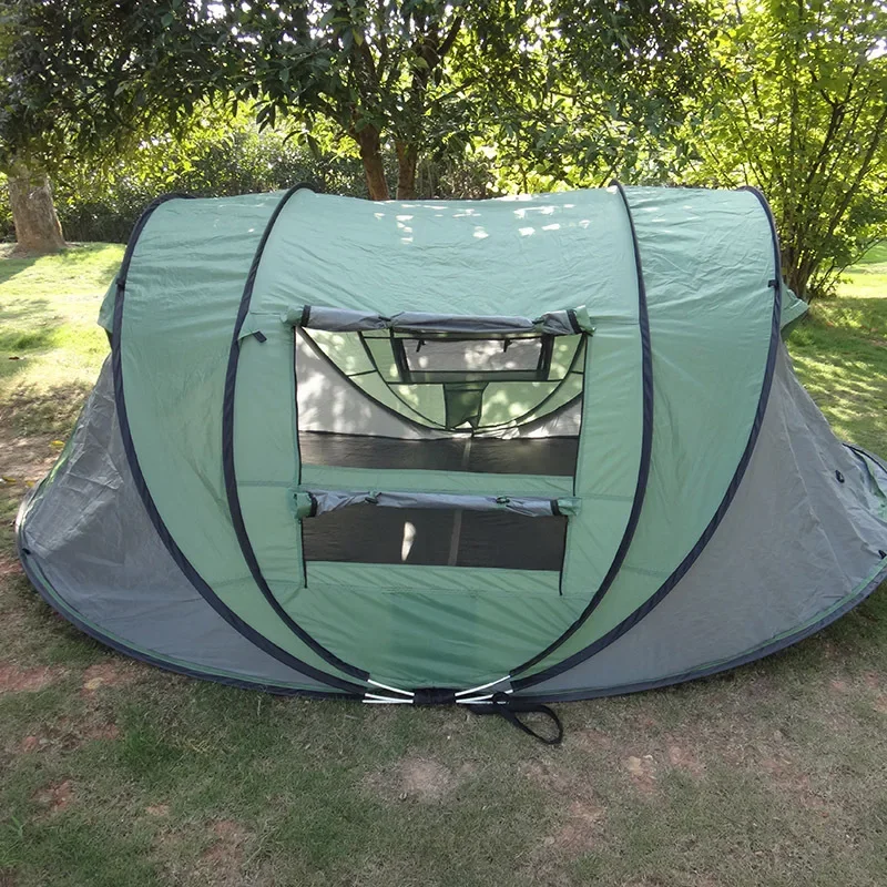 Outdoor 3-4 People Fully Automatic Quick Open Tent Folding Large Space Beach Tent Tente De Camping Pop Up