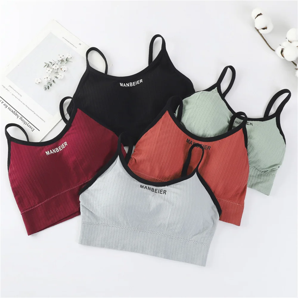 Teenager Multiple Colour Positive Seamless Bra Adjustable Straps Sports Bra Seamless Youth Fitness Wireless Fashionable