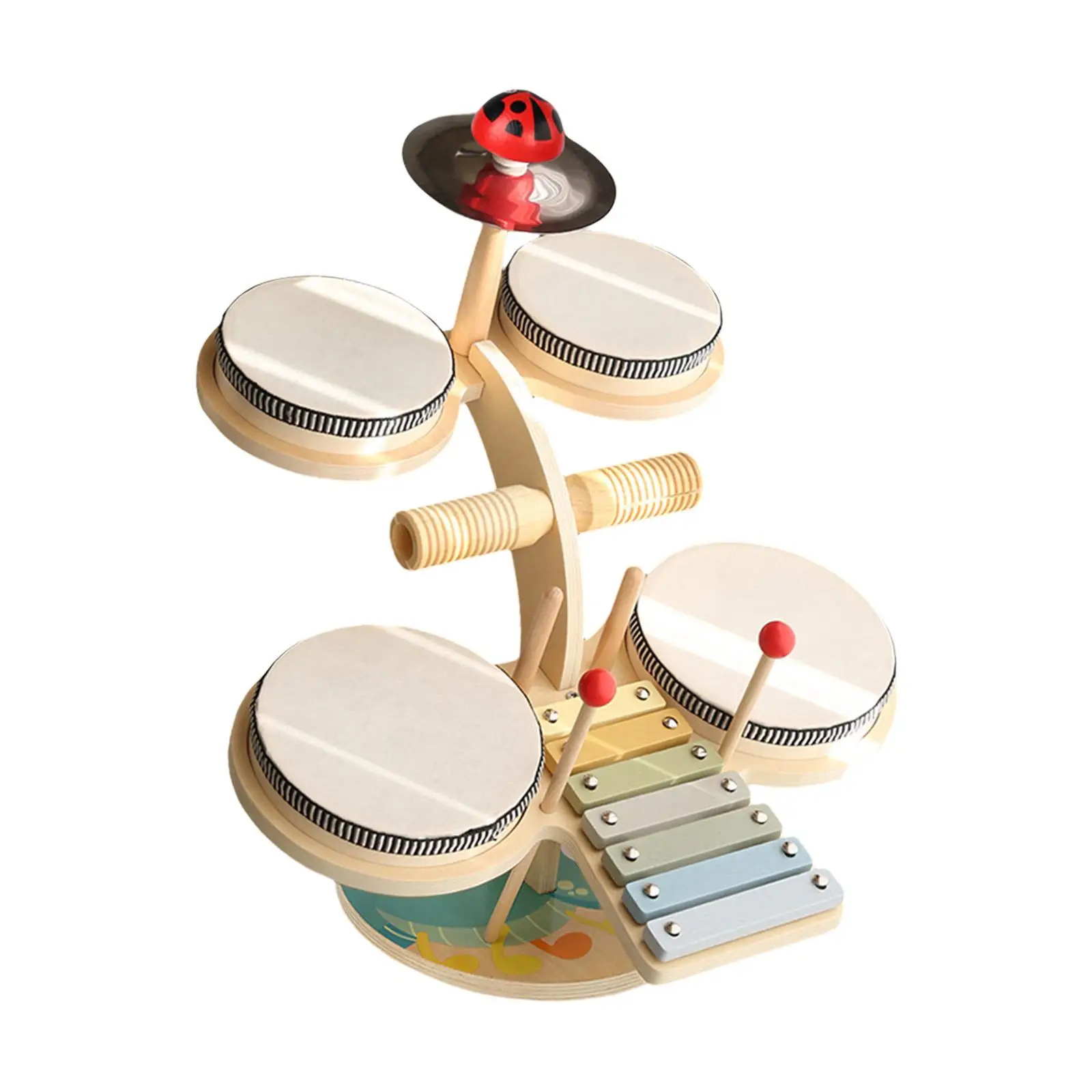

Xylophone Drum Set Multifunctional Wooden Xylophone Musical Toy for Kids