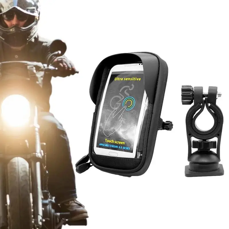 

Bike Phone Bag Bicycle Frame Phone Mount Waterproof Phone Holder Rain Cover TPU Sensitive Touchscreen Casing Bike Bag For Phones
