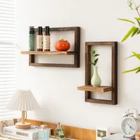 Étagères murales flottantes en bois, étagère suspendue pour rangement mural, décor rustique de ferme pour chambre à coucher, salle de bains, salon, cuisine 1