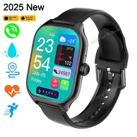 2.01'' Touch Screen Smart Watch Music Steps Count Bluetooth Calls 2025 Smartwatch For Men Women Calorie Track Heart Rate Monitor