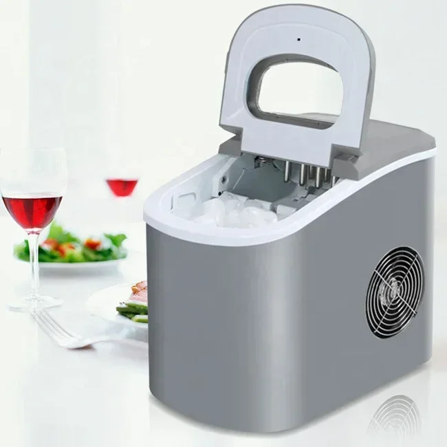 Mini Ice Maker Electric New Cylindrical Ice Machine 12 Kg/24 H Automatic Household Making Machine