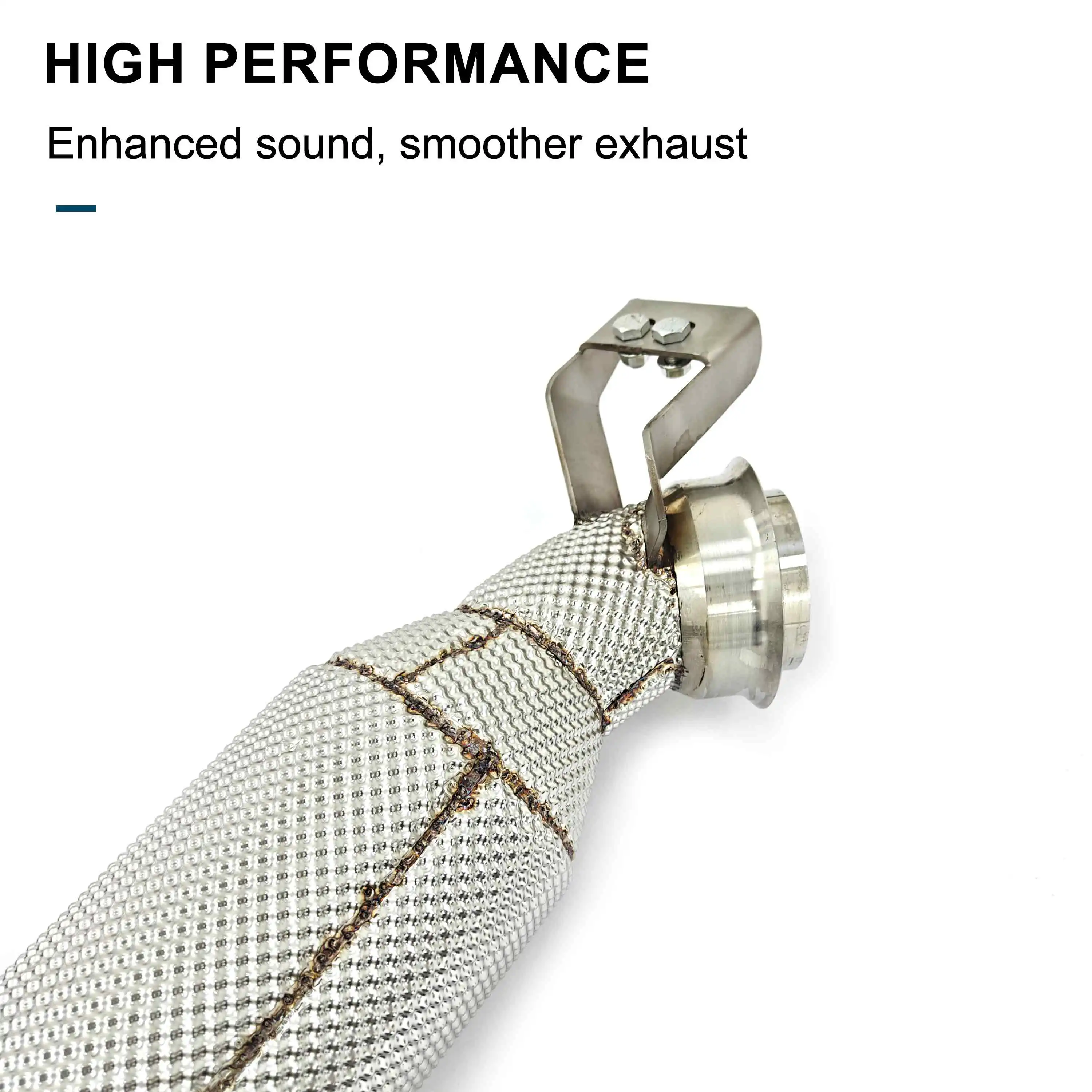 CBNT Exhaust Pipe Free Flow Downpipe for Mercedes Benz AMG GT50 GT53 E53 CLS53 GLE53 CLE53 3.0T SS304 Performance Exhaust Header