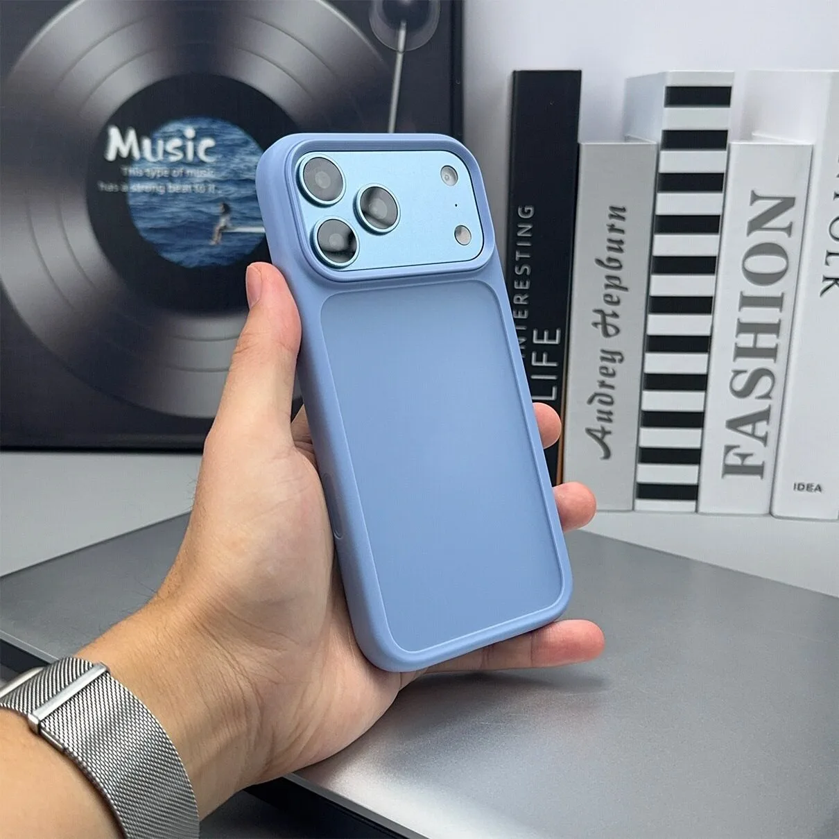 Sleek Translucent Phone Case with Air Camera Control Button - Durable Acrylic TPU Hybrid Armor Mat Cover