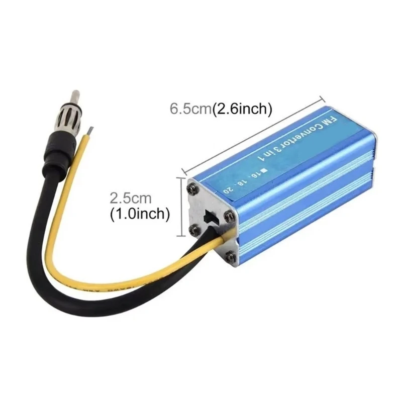 Convert 92-106MHz Into 76-90MHz Auto Antenna Radio FM Band Expander Car Frequency Changer Converter for Player