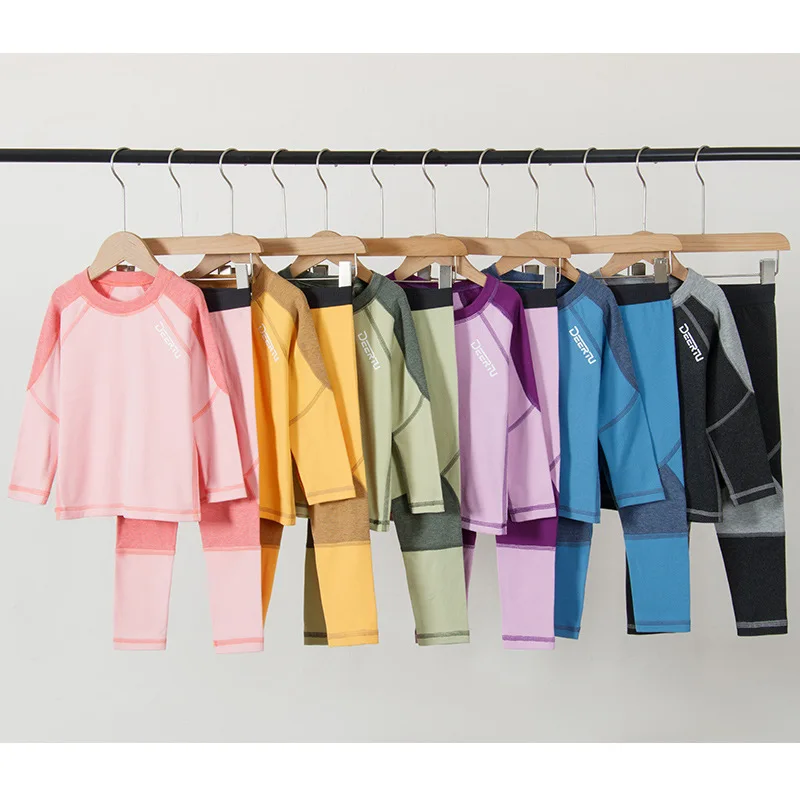 Thermal Underwear for Boys children clothes children underwear suits Fleece 37&deg;C Constant Temperature Warm Two Pieces Children Winter Clothes Set Teenage Kids Long Johns